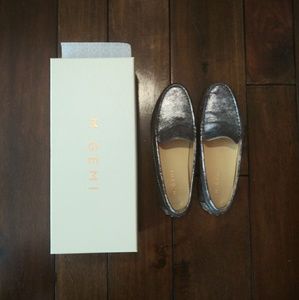 M.Gemi Felize moccasin - silver shimmer leather 37